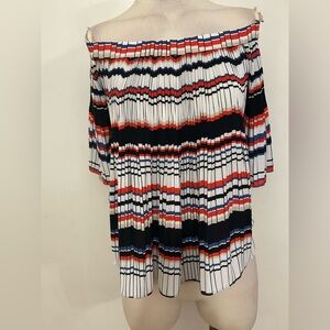 Sugarlips Multicolor Striped Off-Shoulder Blouse Size XS “SP”